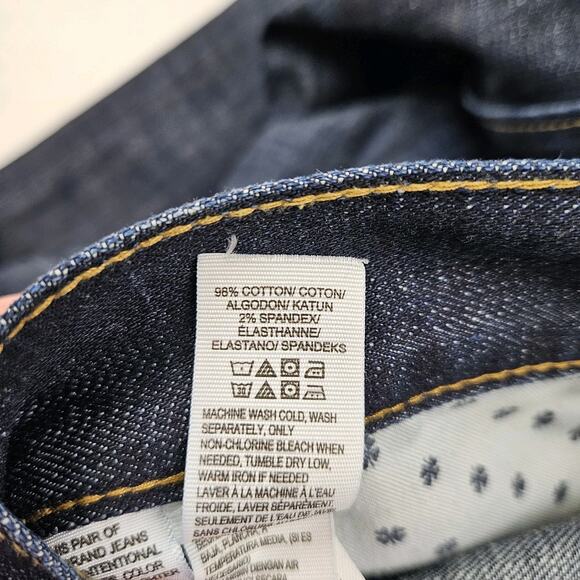 Lucky Brand 329 Classic Straight Fit Men's 40x30 Stretch Dark‎ Wash Denim Blue - Picture 4 of 10